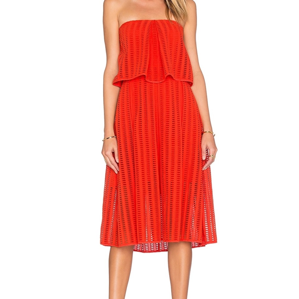 SAYLOR Graciela strapless dress in Fire Sz XS